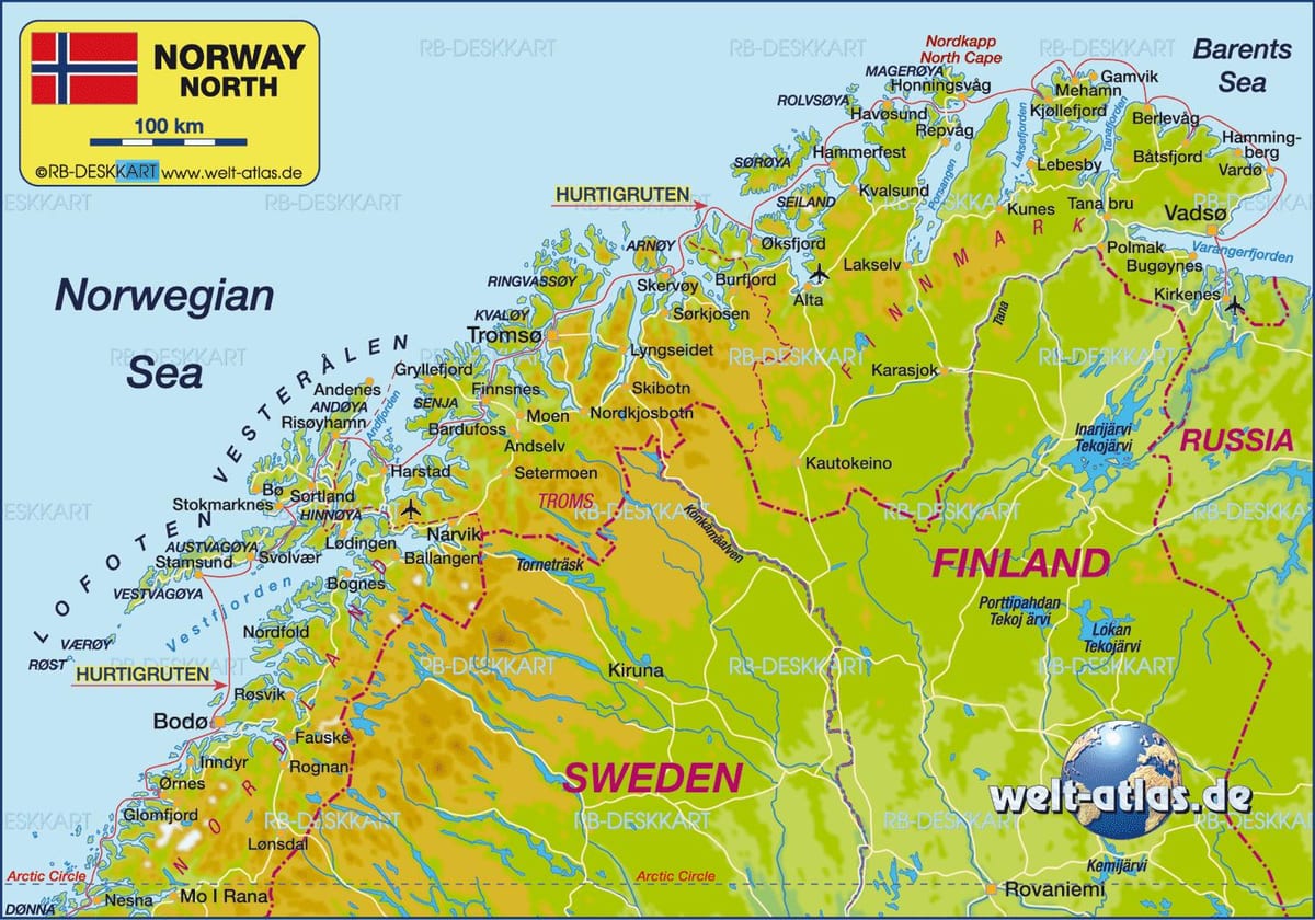 মানচিত্র এর kirkenes, নরওয়ে